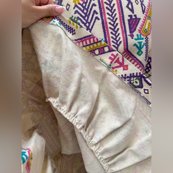 Charm of Hollywood Vintage 60s/70s Boho Aztec Flounce Skirt - Picture 9 of 14